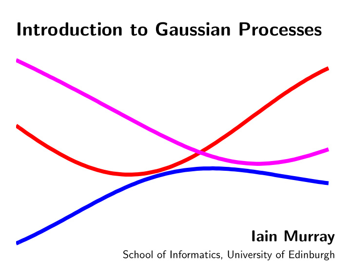 introduction to gaussian processes