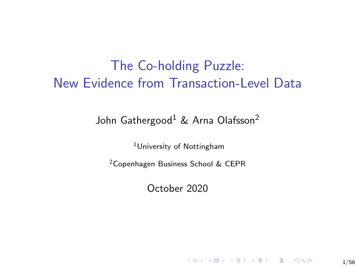 the co holding puzzle new evidence from transaction level