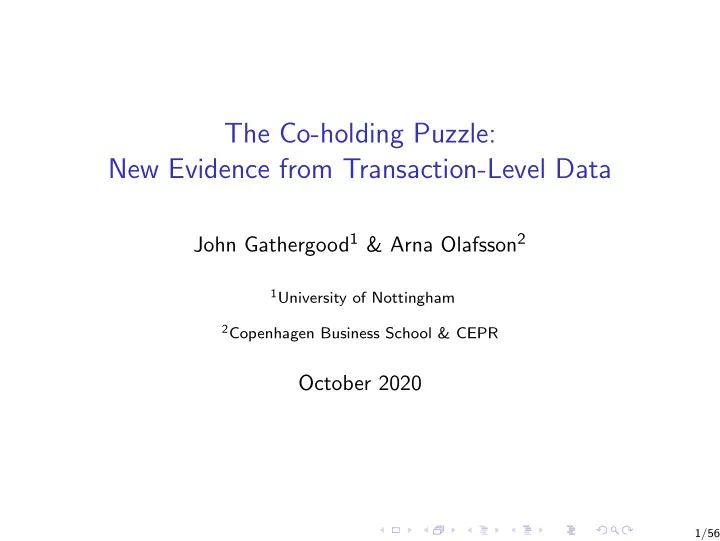 the co holding puzzle new evidence from transaction level