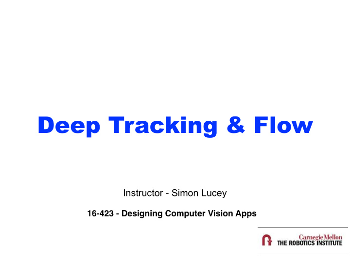deep tracking flow