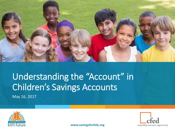 children s savings accounts