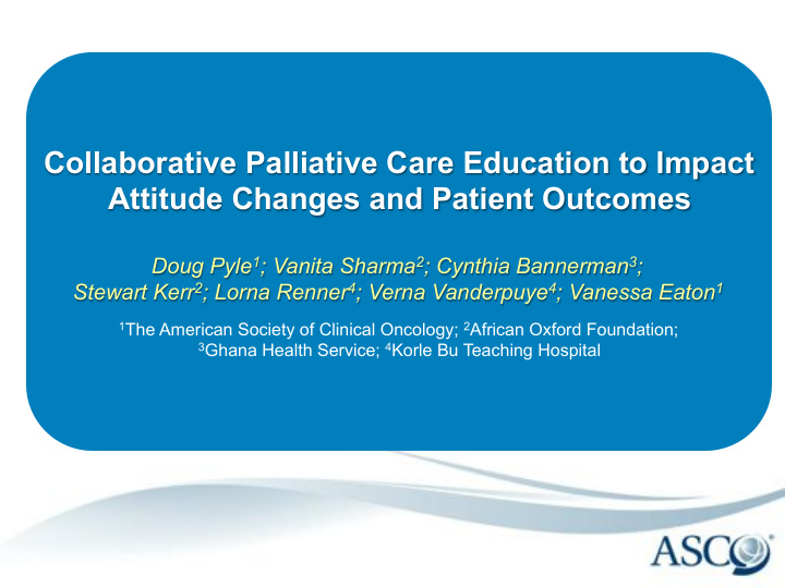 collaborative palliative care education to impact