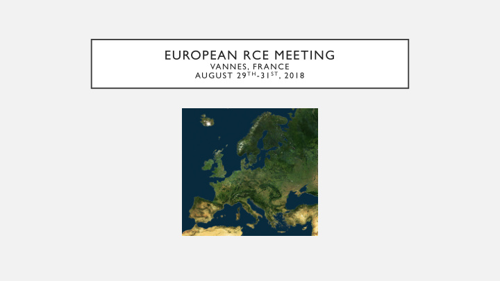 european rce meeting