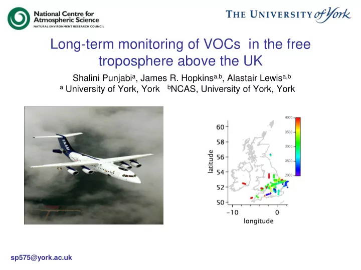 long term monitoring of vocs in the free troposphere