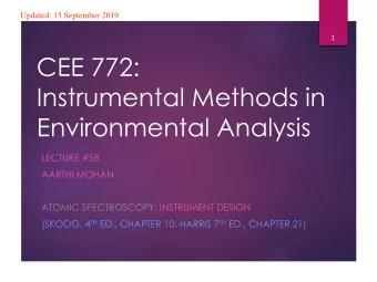 CEE 772:  9/15/2019  Mohan  CEE 772  #5b                                            Aarthi