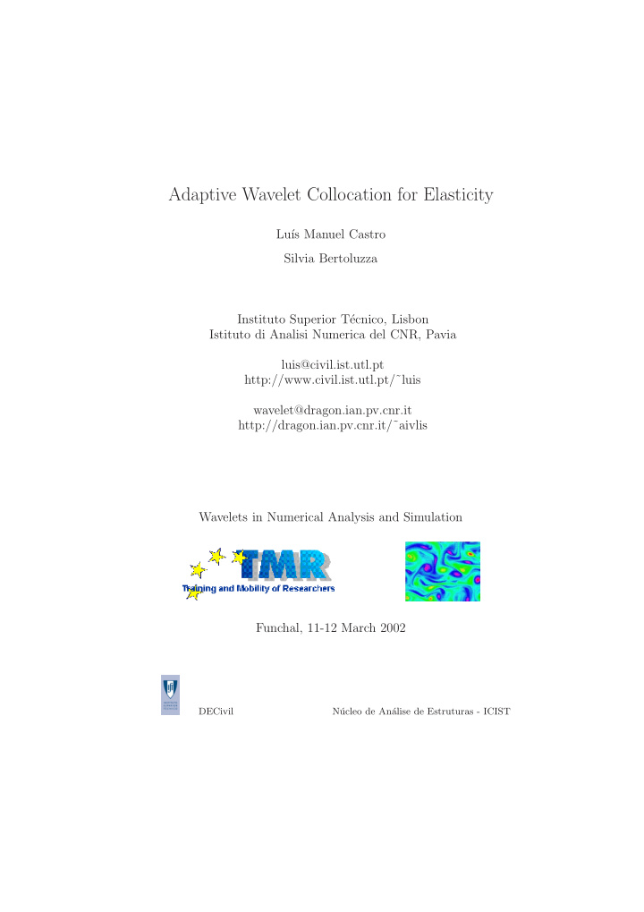 adaptive wavelet collocation for elasticity