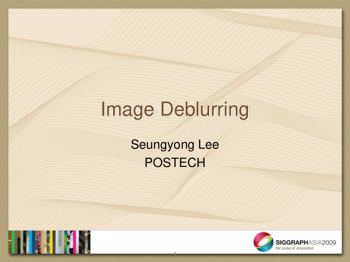 image deblurring