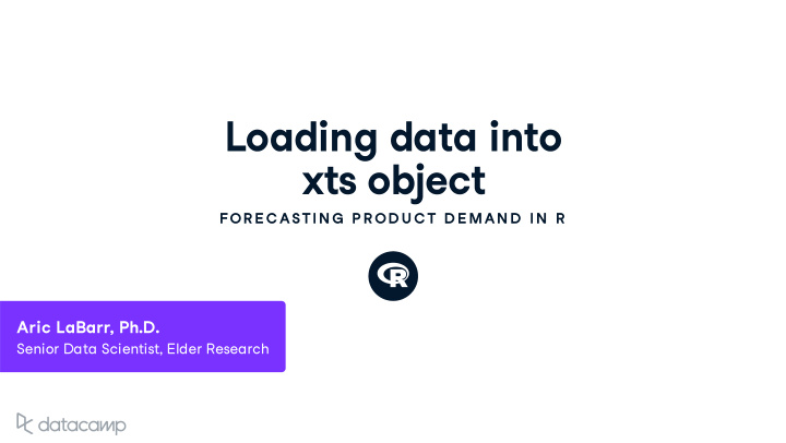 loading data into x ts object
