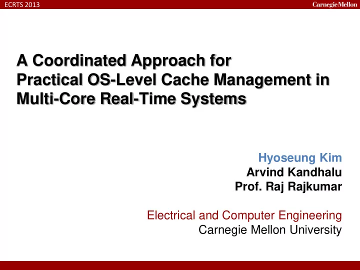 a coordinated approach for
