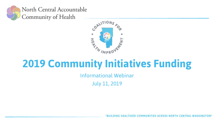 2019 community initiatives funding
