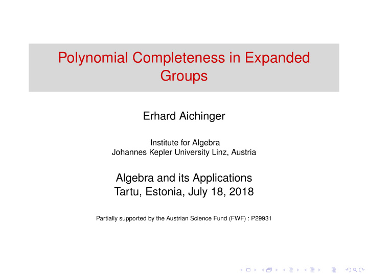 polynomial completeness in expanded groups