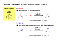 cp ru ii complexes bearing primary amine ligands