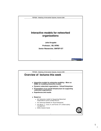 Q  EEML Notation Guide    2  1  1  TDT4250 - Modeling of Information Systems, Autumn 2006