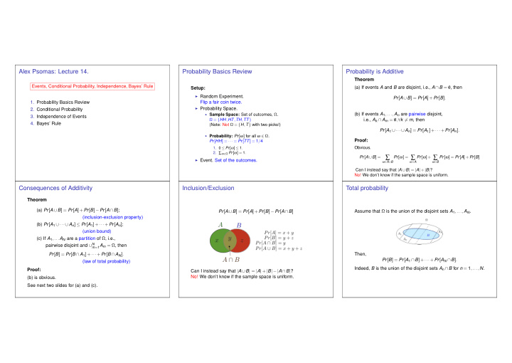 alex psomas lecture 14 probability basics review