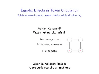 Ergodic Effects in Token Circulation  Additive combinatorics meets distributed load balancing