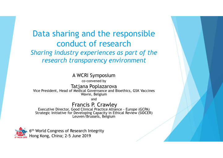 data sharing and the responsible conduct of research