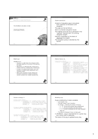 1  Creating and printing a pig  Simple functions used with a pig object getStartW eight(