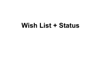 wish list status overview