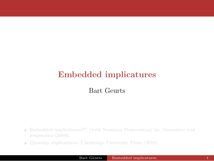 embedded implicatures