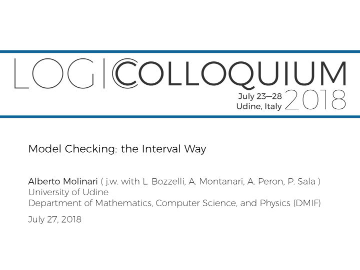 model checking the interval way