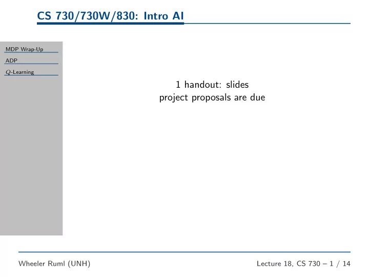 cs 730 730w 830 intro ai