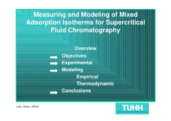 Measuring and Modeling of Mixed  Adsorption Isotherms for Supercritical  Fluid Chromatography