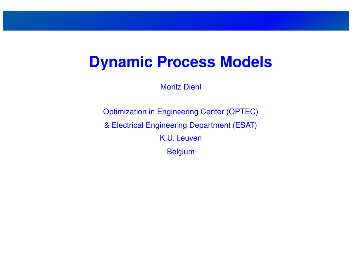 dynamic process models