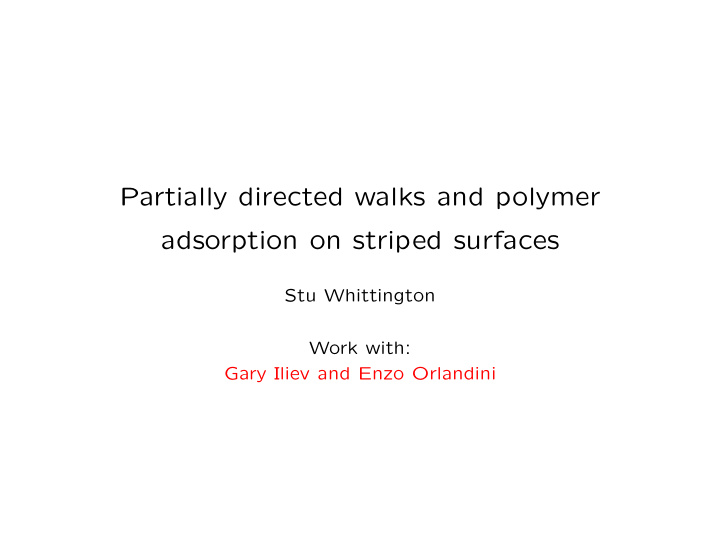 partially directed walks and polymer adsorption on