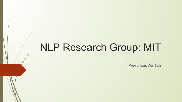 nlp research group mit