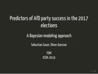 Predictors of AfD party success in the 2017  Predictors of AfD party success in the 2017  elections