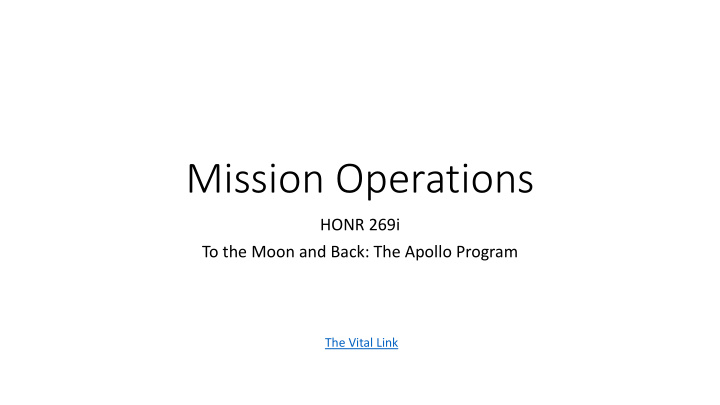 mission operations