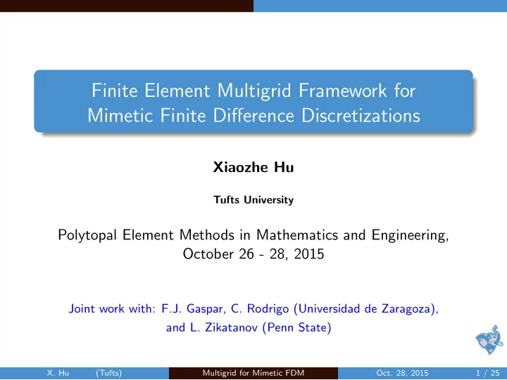 finite element multigrid framework for mimetic finite
