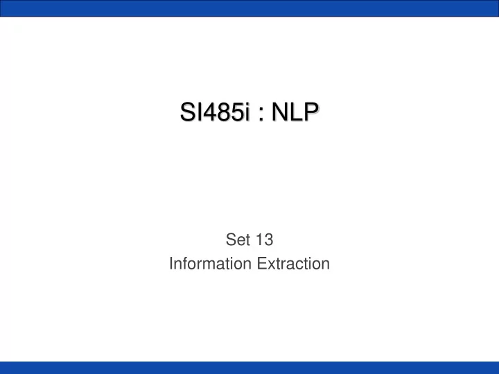si485i nlp