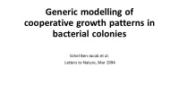 generic modelling of cooperative growth patterns in