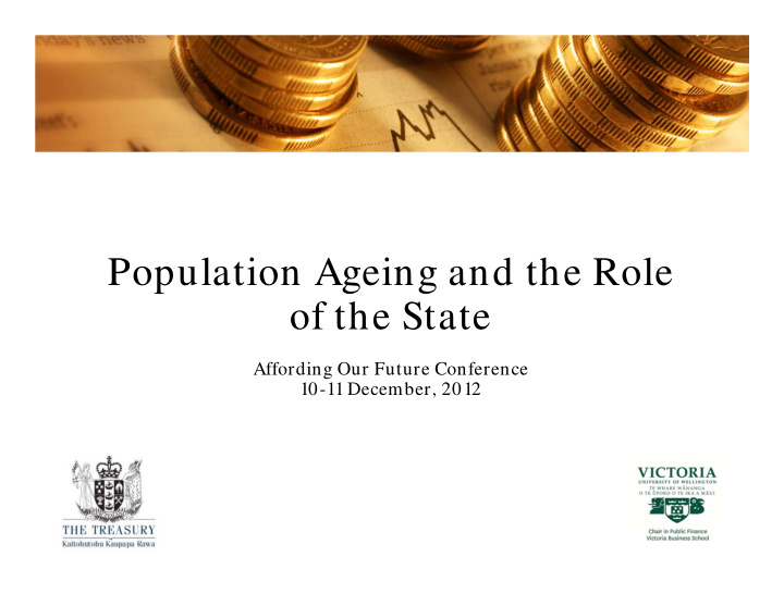 population ageing and the role of the state