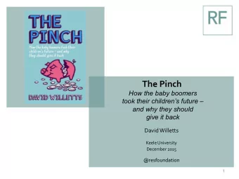 The Pinch  How the baby boomers  took their childrens future   and why they should  give it