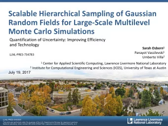Scalable Hierarchical Sampling of Gaussian  Random Fields for Large-Scale Multilevel  Monte Carlo