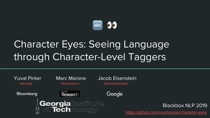 character eyes seeing language through character level