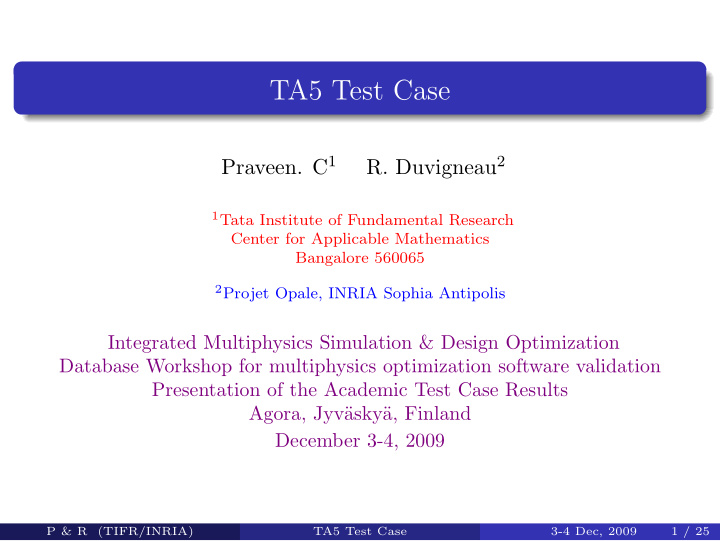 ta5 test case