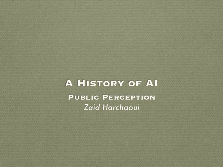 a history of ai