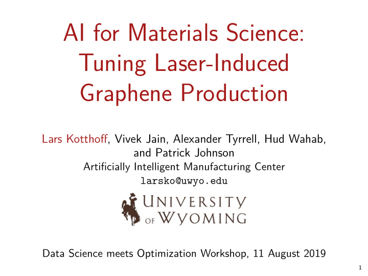 ai for materials science tuning laser induced graphene