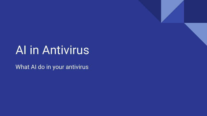 ai in antivirus