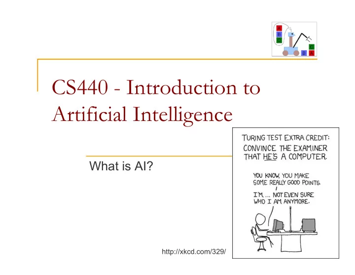 cs440 introduction to artificial intelligence