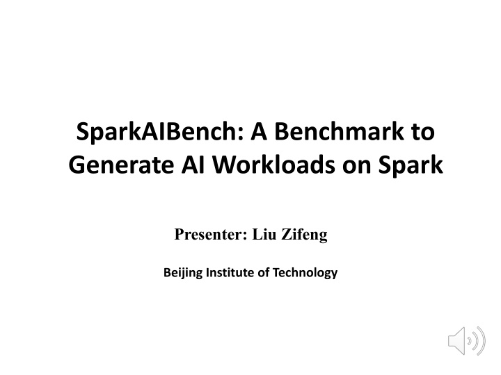 sparkaibench a benchmark to generate ai workloads on spark