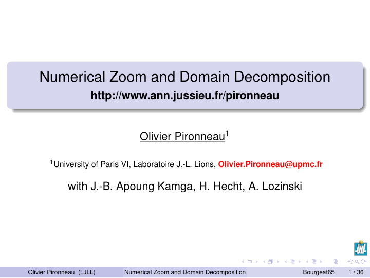 numerical zoom and domain decomposition