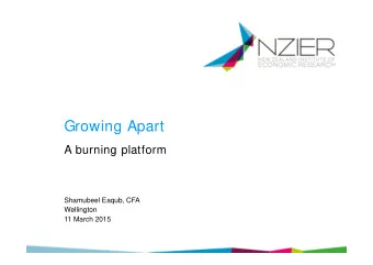 Growing Apart  g  p  A burning platform  Shamubeel Eaqub, CFA  Wellington  11 March 2015  A  A call