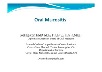 oral mucositis