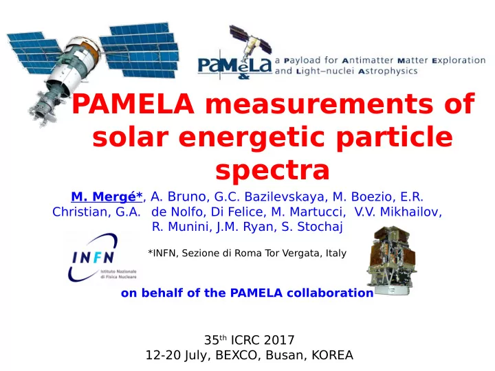 pamela measurements of solar energetic particle spectra