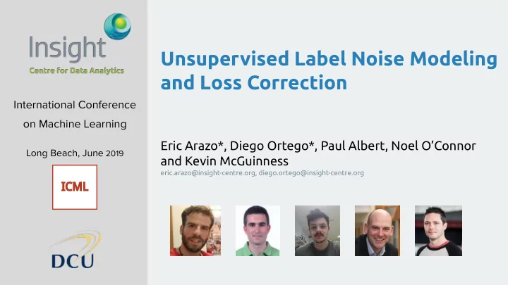 unsupervised label noise modeling and loss correction