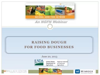 Presentation Outline  Technical Orientation    Introduction    Jeff Farbman Wallace Center at